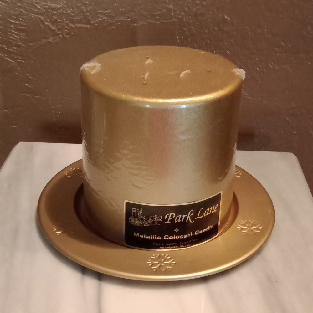 Park Lane Gold Holiday Candle & Holder